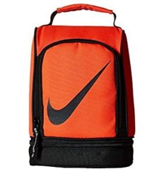 Nike Insulated Dome Lunch Box Sport Tote Cooler Bag Bright Crimson Black With Black Swoosh