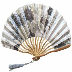 Chinese Style Hand Held Fan Bamboo Folding Paper Fan Wedding Vintage Decor Fans Paper Home Party Bamboo Birthday Gifts LZQ81015812K
