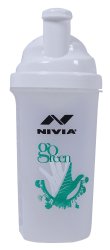 Nivia Plastic Off White Sport Gym Shakers With Pop-up Cap 23.66 Ounce NIV-WTB7A