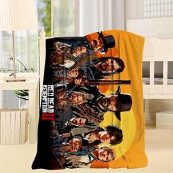 Gegexiaoba Red_dead_redemption 2 Funny Soft And Warm Throw Blanket Blankets Pattern Printed Fluffy Blanket For Bed Or Couch Throw 40X50INCH