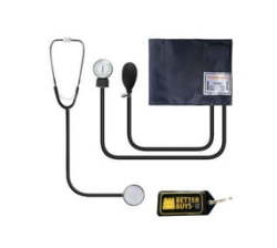 Aneroid Blood Pressure Monitor & Stethoscope Combo & Gel Key Holder