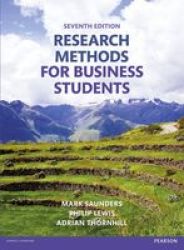 Research Methods For Business Students Paperback 7th New Edition