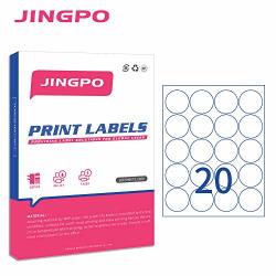 2" Round Labels - Pack Of 2 000 Circle Stickers 100 Sheets - Inkjet laser Printer - Jingpo Labels