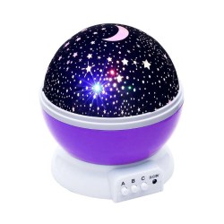Rotating Star Projector Night Light - Purple