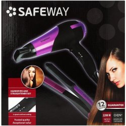 Safeway Hairdryer And Straightener Set 2200W