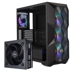 Cooper Cooler Master Masterbox TD500 Mesh Rgb Tempered Glass Black Atx Mid-tower Chassis + Cooler Master 650W Bronze Psu