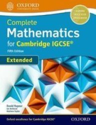 Complete Mathematics For Cambridge Igcse Student Book Extended Mixed Media Product 5TH Revised Edition