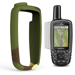 Tusita Case With Screen Protector For Garmin Gpsmap 62 62S 62ST 62SC 62STC 64 64S 64ST 64SC Handheld Gps Navigator Replacement Silicone Protective Skin Cover Accessories Camo