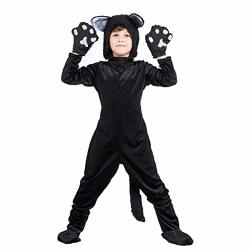 Child Animal Playful Jumpsuit Meeyou Kids Black Cat Costume for Boys//Girls Cosplay