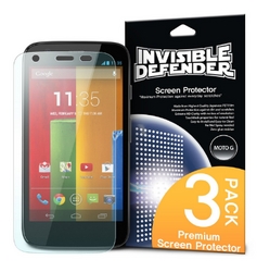 Moto G Screen Protector HD 3PACK Invisible Defender