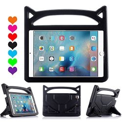Vanskye New Ipad 9.7 2018 2017 Ipad Air air 2 Pro 9.7 Case For Kids Shockproof Protective Lightweight Handle Friendly Convertible Stand Cover With Screen Protector Black