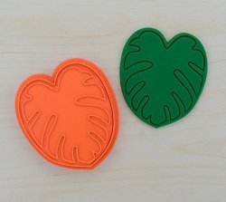 Tropical Leaf Cookie Cutter And Stamp Set 2.3 X 2.5 Inches
