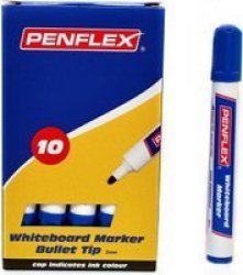 WB15 Whiteboard Markers - 2MM Bullet Tip Box Of 10 Dark Blue