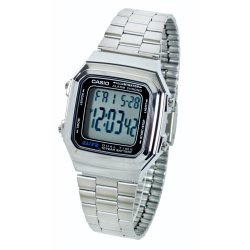 Casio Gents Digital Watch 10Y Retro Silver A178WA-1A