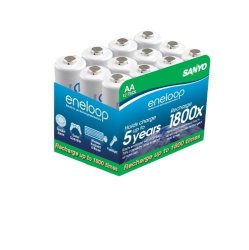 Eneloop Aa 1800 Cycle Ni-mh Pre-charged Rechargeable Batteries 12 Pack