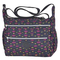 MULTI Pocket Crossbody Bag Lightweight Travel Purse Volganik Rock Nylon Waterproof Shoulder Handbag