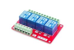DC 24V 4-Channel Relay Control Module Low Level Trigger with Red & Blue Indicators for Arduino DC 24V 4-Channel Relay Control Module Low Level Trigger with Red & Blue Indicators for Arduino