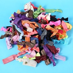 100 Susufaa Pcs Lot Candy Color Ribbon Ponytail Holder Yoga Twist Elastic Band Or Hair Ties Hair Accessories