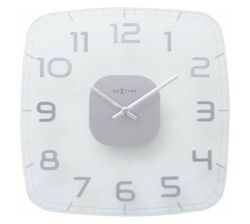 30 X 30 X 3.5CM Classy Square Glass Wall Clock - Transparent