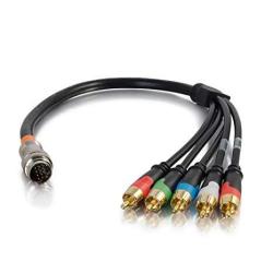 C2G CABLES To Go 60100 Rapidrun Component Video And Stereo Audio Flying Lead 1.5 Feet