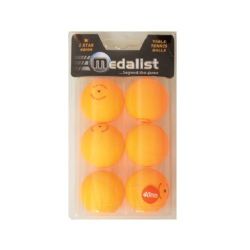 De Wet 6 Pack Orange Table Tennis Balls
