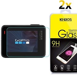 2-PACK Khaos For Gopro HERO5 HD Clear Tempered Glass Screen Protector With Lifetime Replacement Warranty