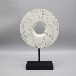 - Donut White Marble Polyresin Decoration