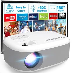 Puxinat HD MINI Projector 2022 Latest Brightness Projector 1080P Full HD Supported Portable Projector Compatible With Smartphone tablet Tv Stick PS4 & X-box PC HDMI
