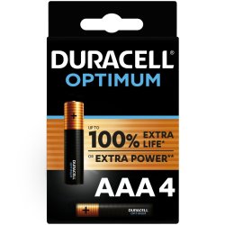 Duracell Optimum AAA Batteries 4 Pack