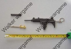 Miniature Gun Military Keychain Ring Ornaments Boutique Gift - Uzi Submachine Gun