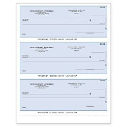 3-PER-PAGE Business Checks Lined Checks - Use With Intuit Quickbooks Software 500 Qty - Custom