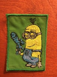 Minion With Gun Badge Patch