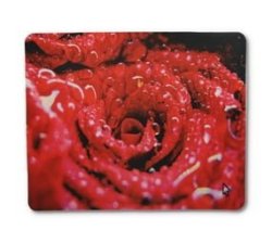 Watered Rose Design Mouse Pad