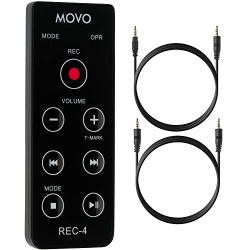 Movo REC-4 Wired Remote Control For Zoom H2N H4N Pro H5 And H6 Portable Digital Handy Recorders - Also Compatible With Sony M10 D50