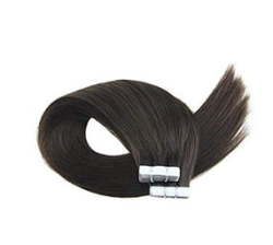 Tape Hair Extensions Light Black 22 Inch 20 Pieces
