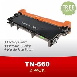 2 Pack Brother Compatible TN660 TN-660 High Capacity Toner Cartridge - Amazon Prime Shipping