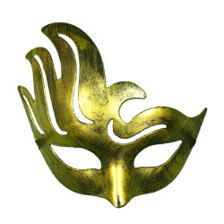 Gold Wave Winged Masquerade Mask