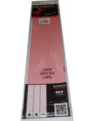 Lever Arch File Labels Value Pack 50 Pack Pink