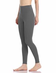 Colorfulkoala Women's Buttery Soft High Waisted Yoga Pants Full-length Leggings M Charcoal Grey