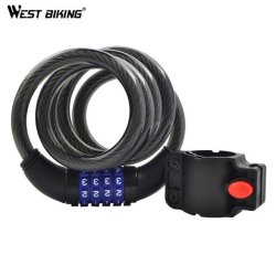 Bike Lock Code Password Combination Lock Cable Safety Chain Lock Bicycle Accessories Mtb Bike Cyc...