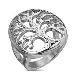 Tree Of Life Stainless Steel Ring - Available In Sizes 05 To 10 05