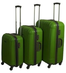 Travelite Trend Set of 3 Trolley Cases Green