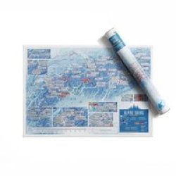Alpine Skiing Collect And Scratch Print Sheet Map Rolled