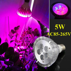 5w E27 3 Red 2 Blue Garden Plant Grow Led Bulb Greenhouse Plant Seedling Growth Light