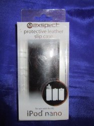Exspect Ipod Nano Protective Leather Slip Case Black For Use With Ipod 4g Nano
