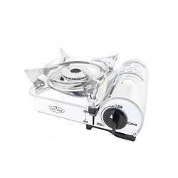 Gas One Ultralight Stainless Steel MINI Portable Butane Camping Stove With Carrying Case