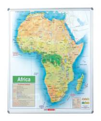 Map Board - Africa 1230 930MM - Magnetic White