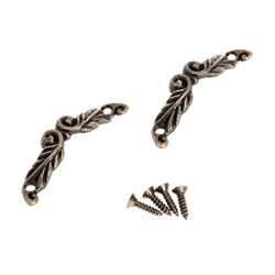 Dophee 10PCS Antique Brass Drawer Pull Handle Cabinet Box MINI Jewelry Chest Decoration - Small