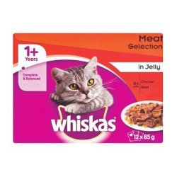 Whiskas Multipack Meat In Jelly 12X85G
