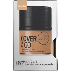 Sorbet Cover & Go SPF6 Foundation & Concealer Cashew 25ML + 1.2GR